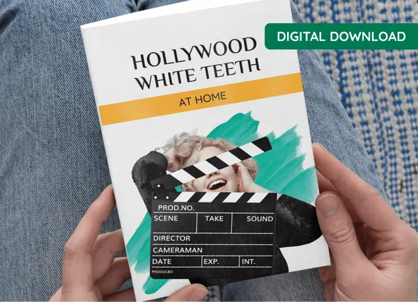 The seller's cover image for the bonus e-guide Hollywood White Teeth at Home